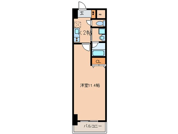 ルーエ江坂の物件間取画像